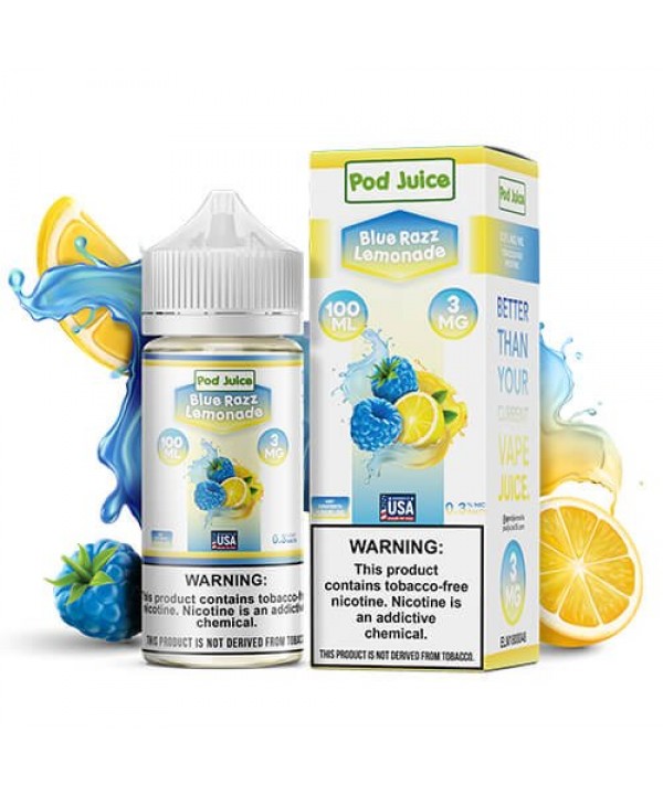 Pod Juice Synthetic Blue Razz Lemonade eJuice