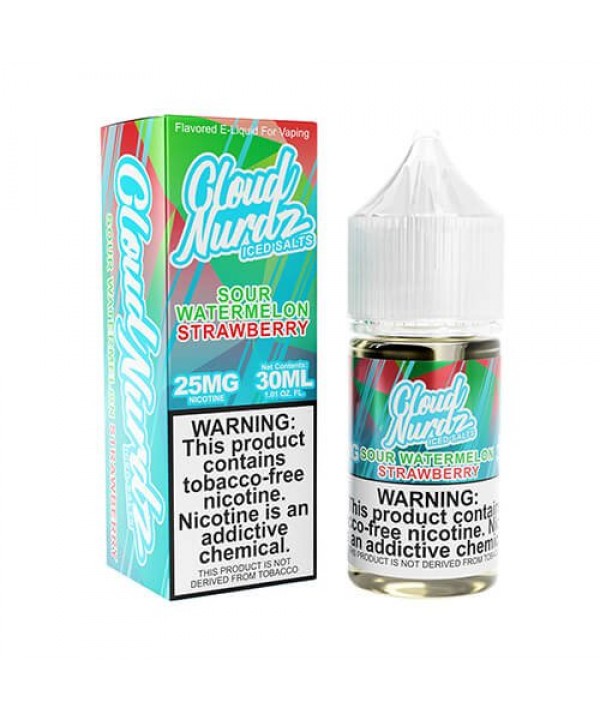 Cloud Nurdz Salts Sour Watermelon Strawberry Iced ...